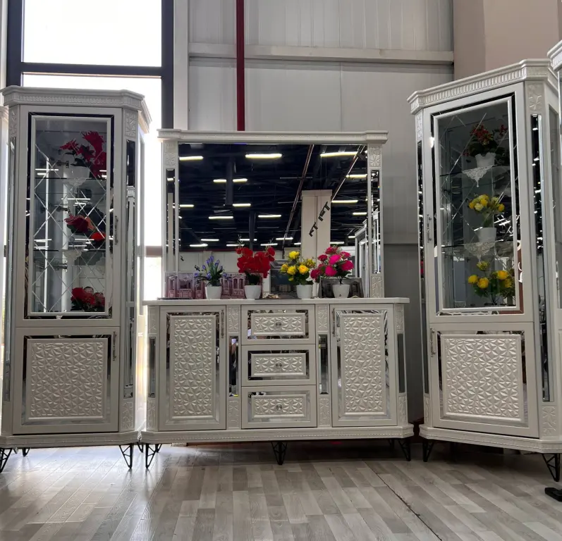 Premium Mehmonxona Mebeli | Vitrina + Bufet + Oyna