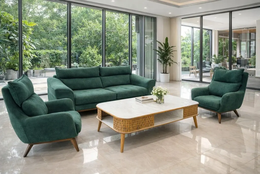 Bovariya Premium divan-kreslo to'plami