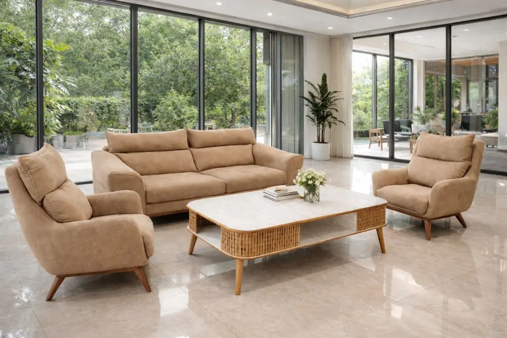 Bovariya Premium divan-kreslo to'plami