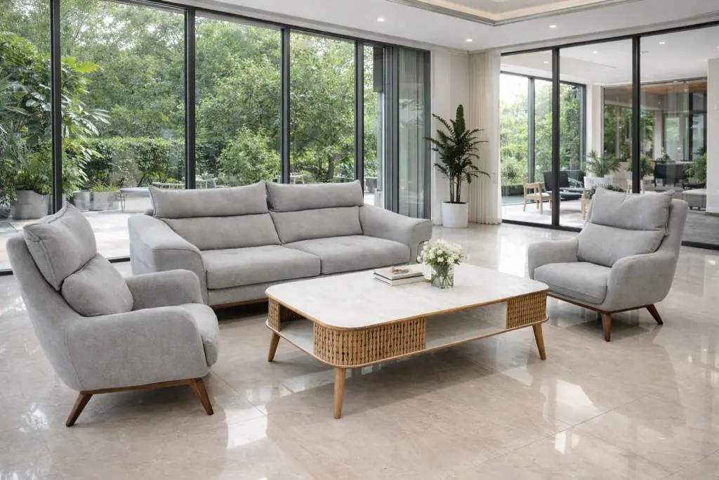 Bovariya Premium divan-kreslo to'plami